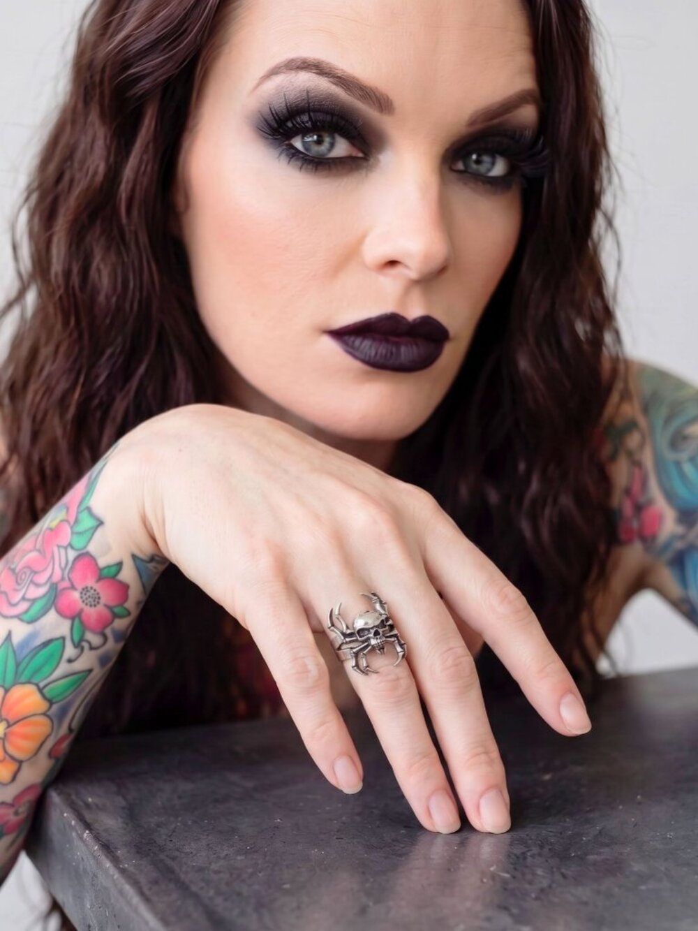 Killstar ✦ Deadly Spider Ring ✦ Silver Skull‑Spider Gothic Statement Design 8